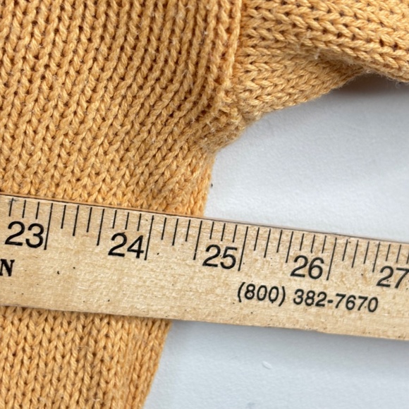 VTG 90s Cottage Essentials Sweater XL Yellow Floral Cable Knit Granny Retro Cozy - Picture 6 of 8